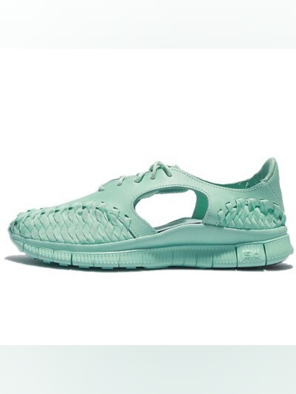 Nike Free Inneva Artisan Teal Woven Leather Sneakers - Size 8
